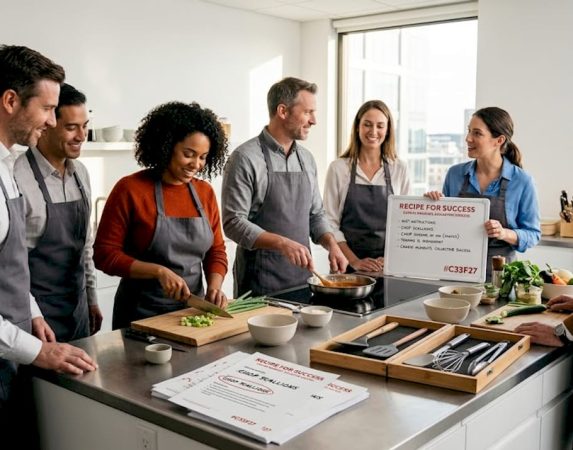 Featuerd image for Top corporate cooking events for team building success